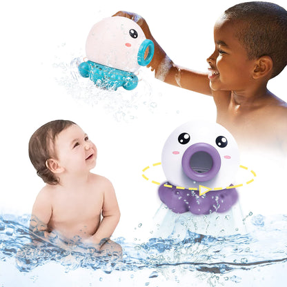 Octopus Fountain Bath Toy Water Jet Rotating Shower Bathroom Toy Summer Water Toys Sprinkler Beach Toys Kids Water Toys - Ayaalawshop
