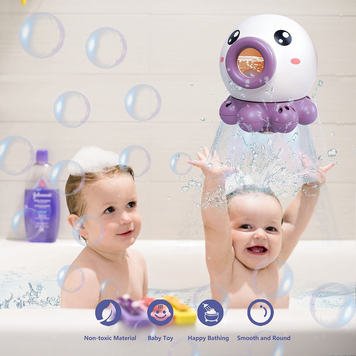 Octopus Fountain Bath Toy Water Jet Rotating Shower Bathroom Toy Summer Water Toys Sprinkler Beach Toys Kids Water Toys - Ayaalawshop