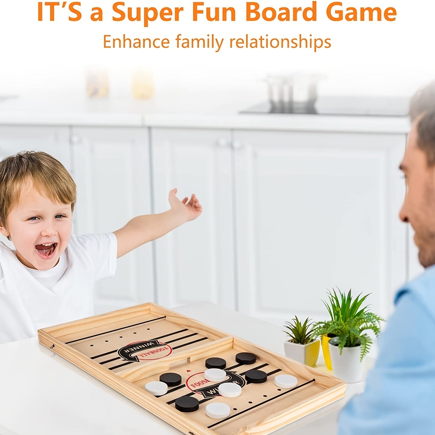 Fast Sling Puck Game,Wooden Hockey Game,Super Foosball Table,Desktop Battle Parent-Child Interaction Winner Slingshot Game,Adults And Kids Family Game Toys - Ayaalawshop