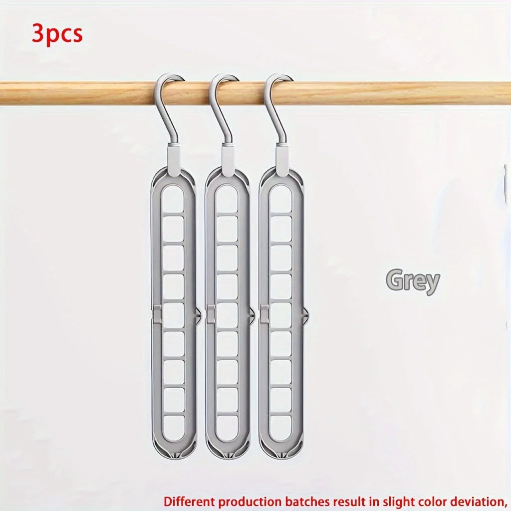 Lot de 3 Cintres Gagne-Place Robustes pour Armoire et Dressing