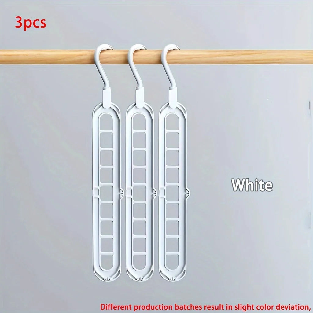 Lot de 3 Cintres Gagne-Place Robustes pour Armoire et Dressing