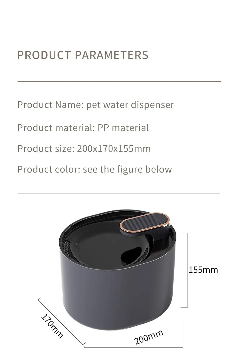 Fontaine à eau automatique pour chat domestique