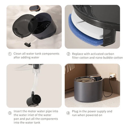 Fontaine à eau automatique pour chat domestique